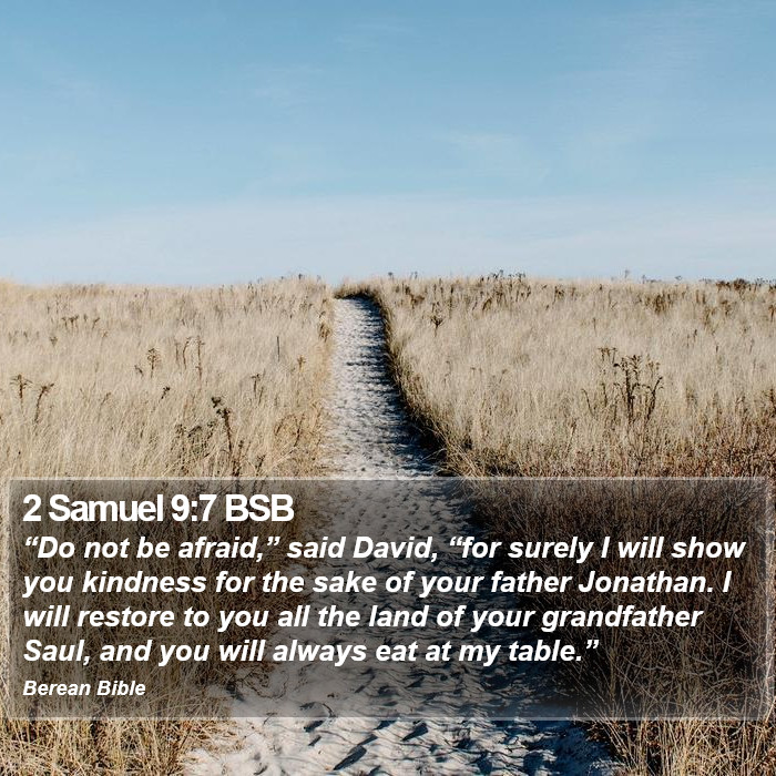 2 Samuel 9:7 BSB Bible Study