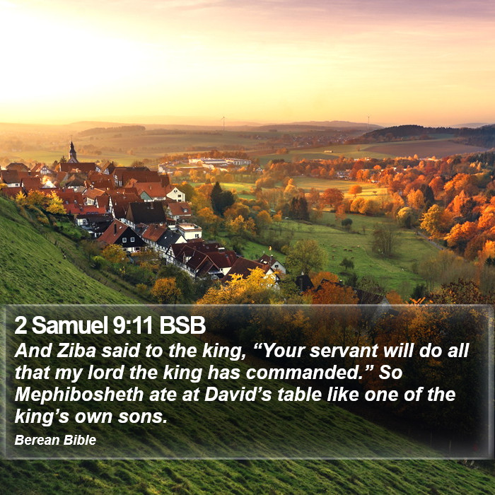 2 Samuel 9:11 BSB Bible Study