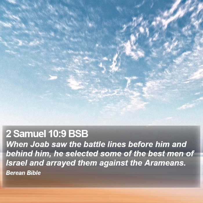 2 Samuel 10:9 BSB Bible Study