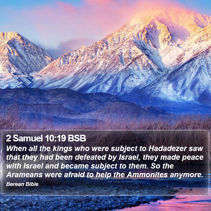 2 Samuel 10:19 BSB Bible Study