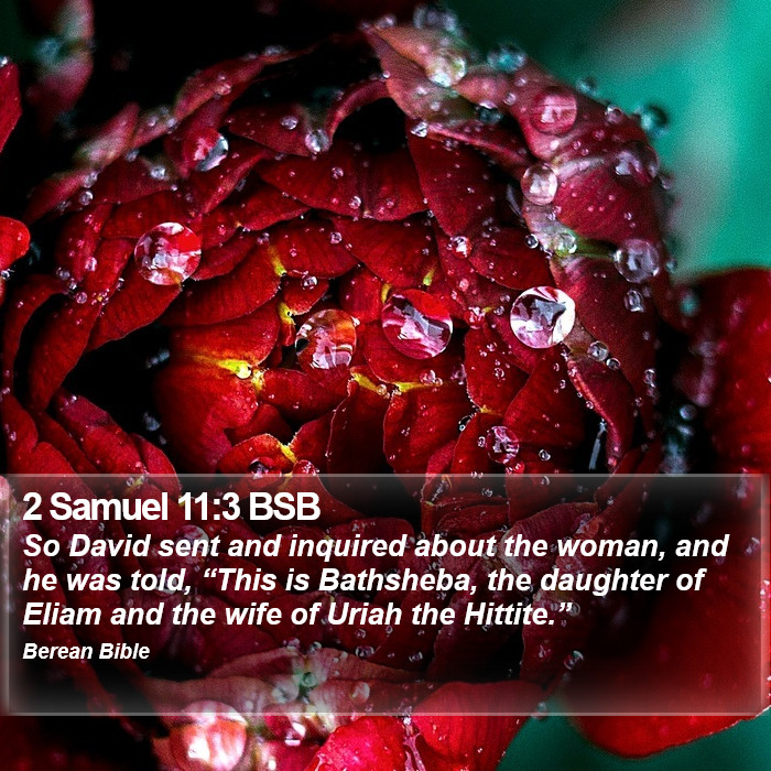 2 Samuel 11:3 BSB Bible Study