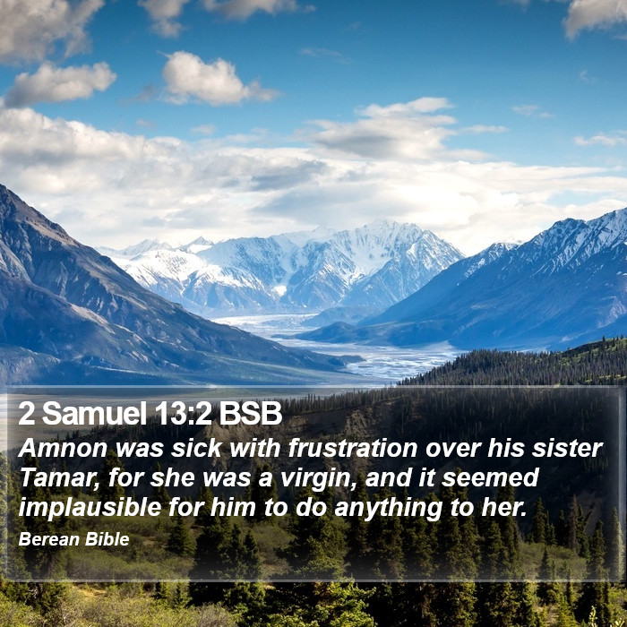 2 Samuel 13:2 BSB Bible Study