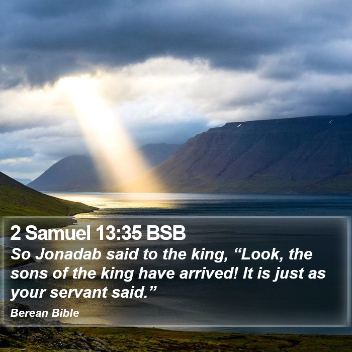 2 Samuel 13:35 BSB Bible Study