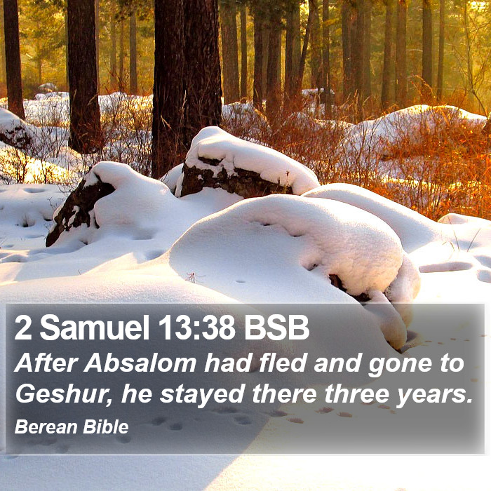 2 Samuel 13:38 BSB Bible Study