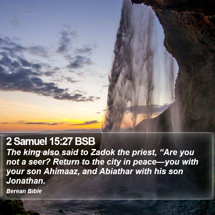 2 Samuel 15:27 BSB Bible Study