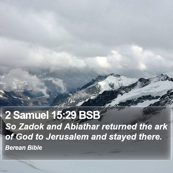 2 Samuel 15:29 BSB Bible Study