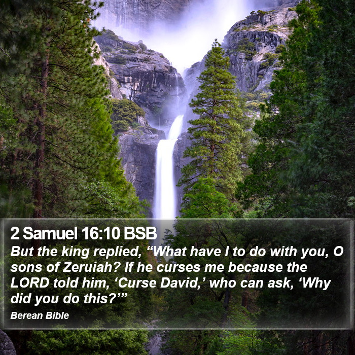 2 Samuel 16:10 BSB Bible Study