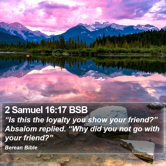 2 Samuel 16:17 BSB Bible Study