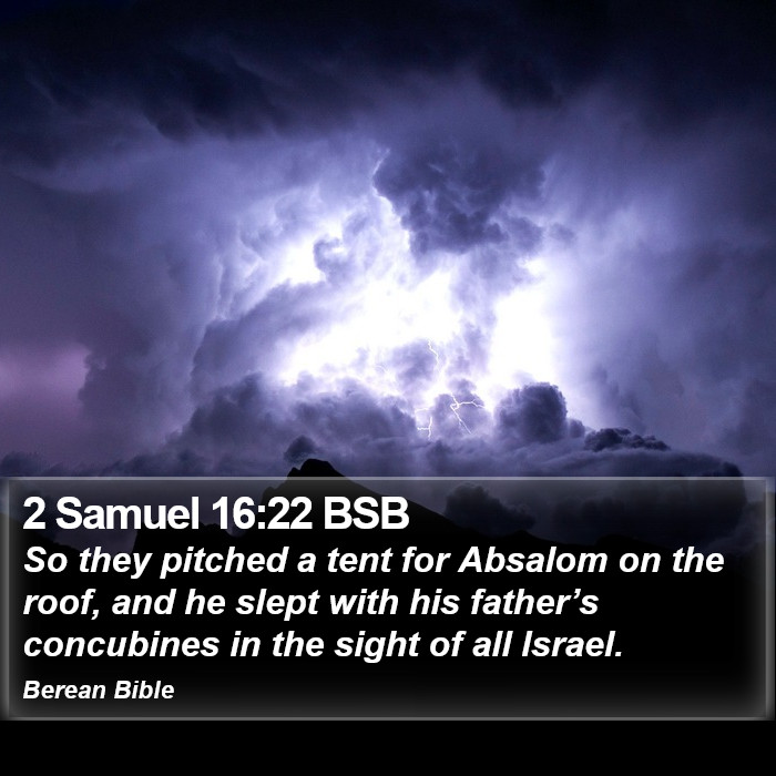 2 Samuel 16:22 BSB Bible Study