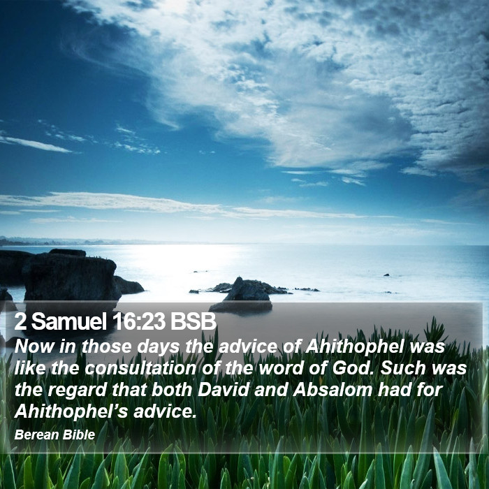 2 Samuel 16:23 BSB Bible Study