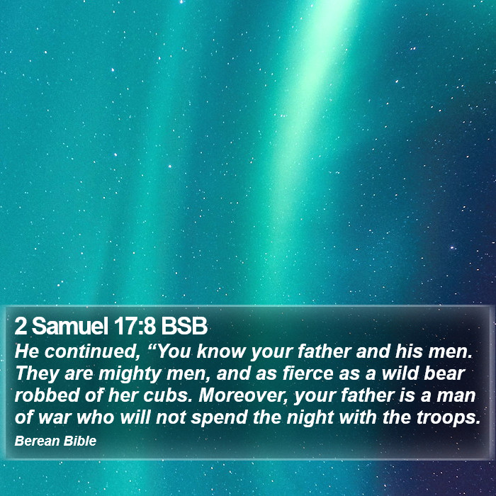 2 Samuel 17:8 BSB Bible Study