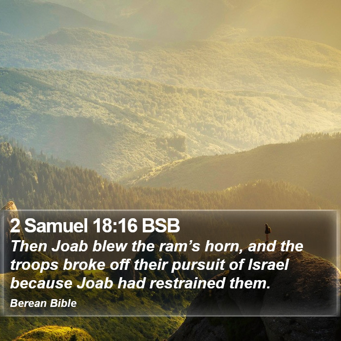 2 Samuel 18:16 BSB Bible Study