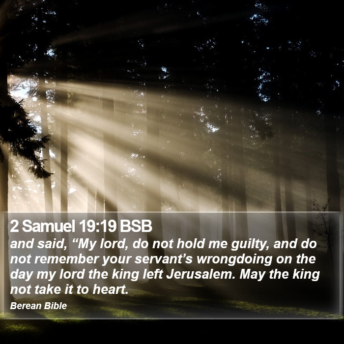 2 Samuel 19:19 BSB Bible Study