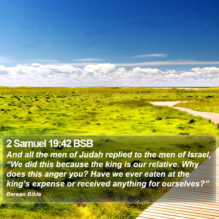 2 Samuel 19:42 BSB Bible Study