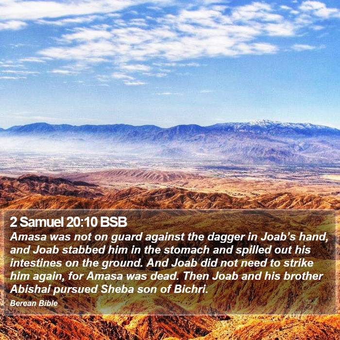 2 Samuel 20:10 BSB Bible Study