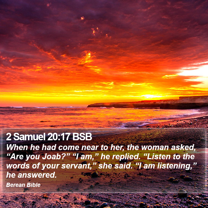 2 Samuel 20:17 BSB Bible Study