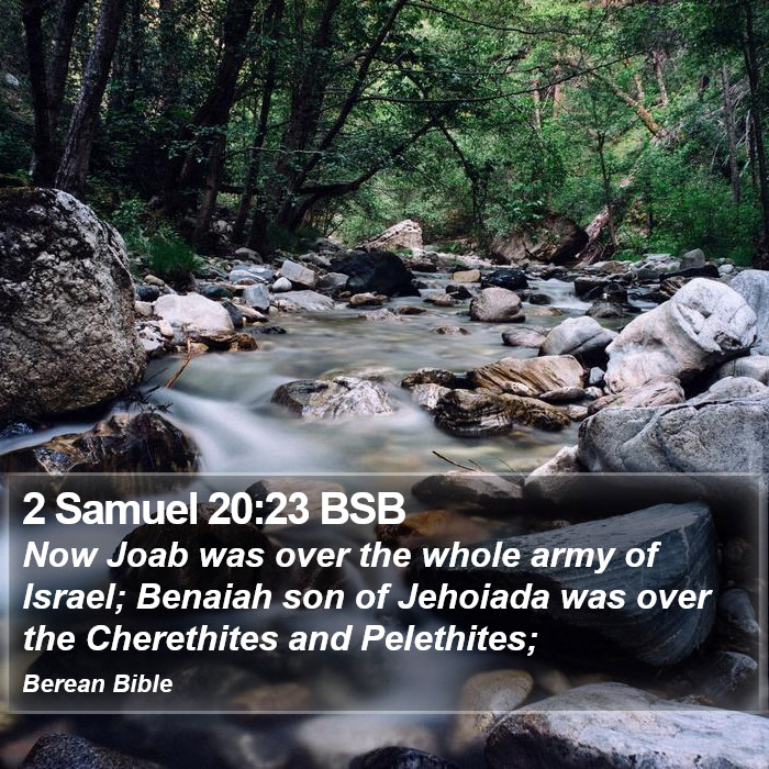 2 Samuel 20:23 BSB Bible Study