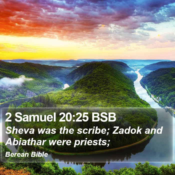 2 Samuel 20:25 BSB Bible Study