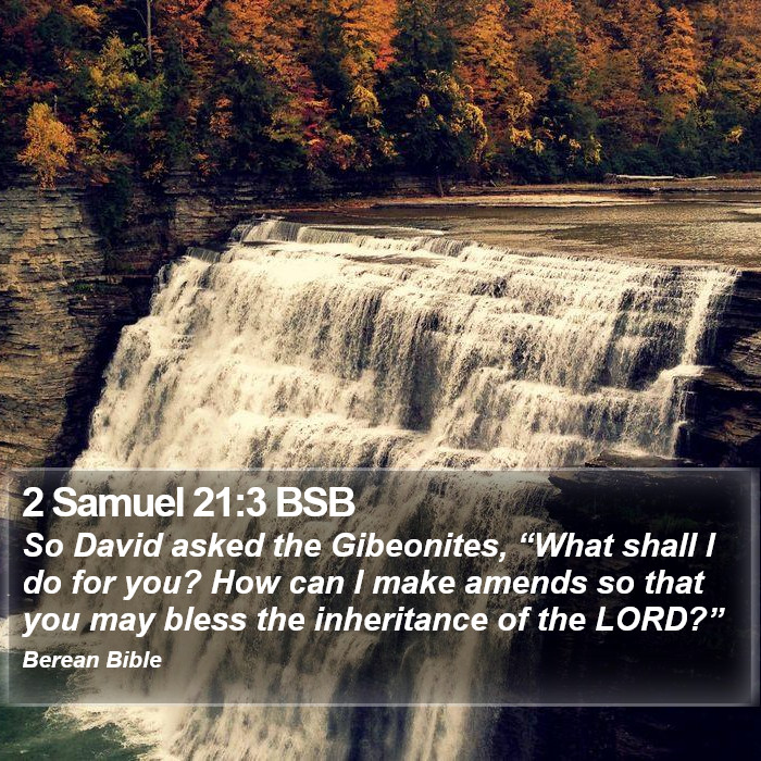 2 Samuel 21:3 BSB Bible Study