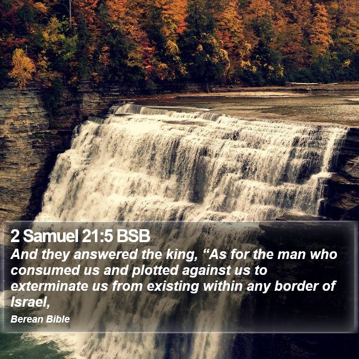 2 Samuel 21:5 BSB Bible Study