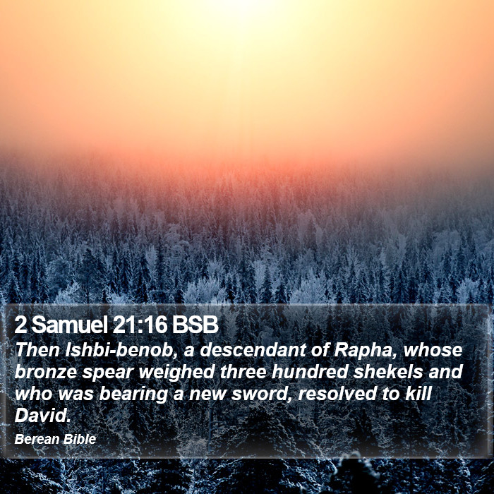 2 Samuel 21:16 BSB Bible Study