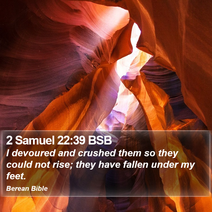 2 Samuel 22:39 BSB Bible Study