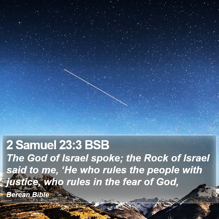 2 Samuel 23:3 BSB Bible Study