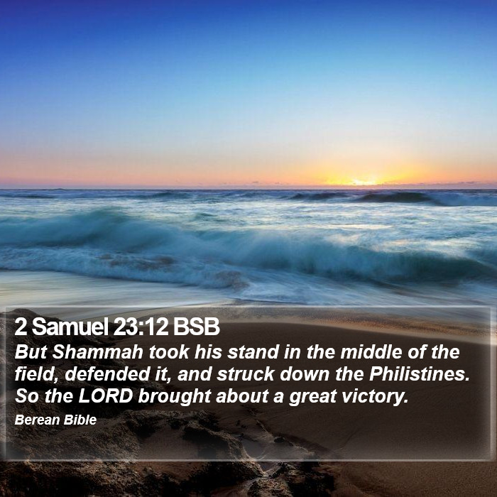 2 Samuel 23:12 BSB Bible Study