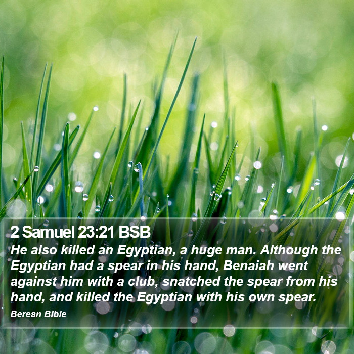 2 Samuel 23:21 BSB Bible Study