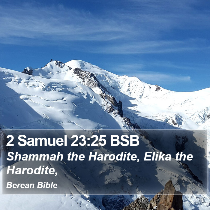 2 Samuel 23:25 BSB Bible Study