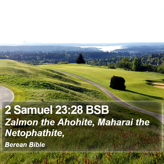 2 Samuel 23:28 BSB Bible Study