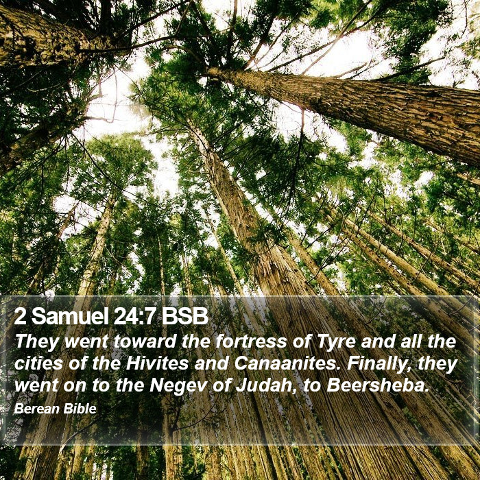 2 Samuel 24:7 BSB Bible Study