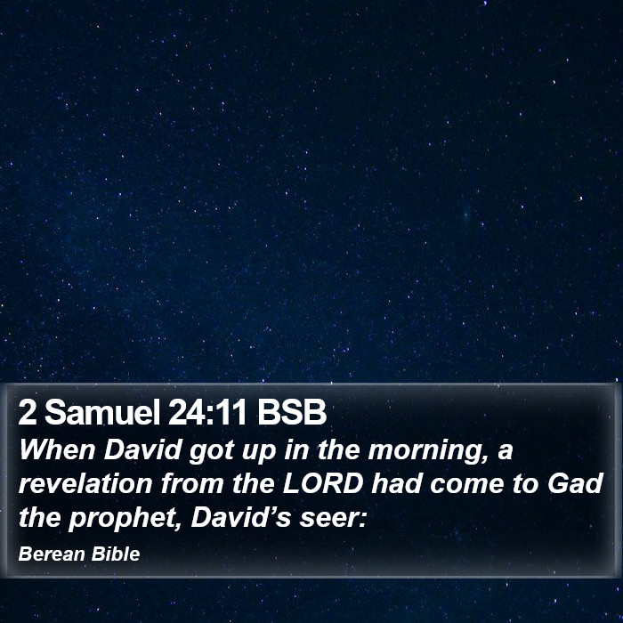 2 Samuel 24:11 BSB Bible Study