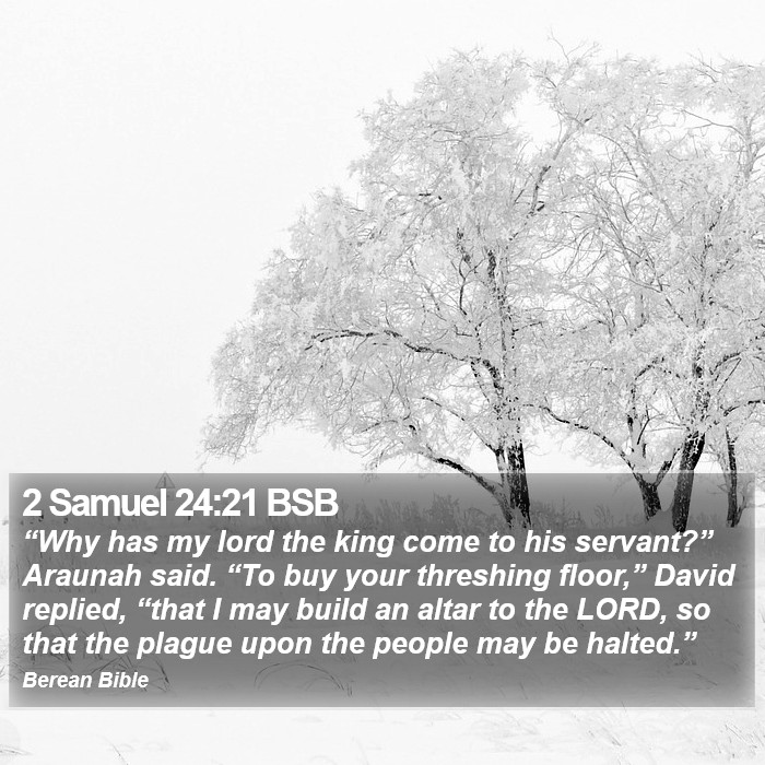 2 Samuel 24:21 BSB Bible Study