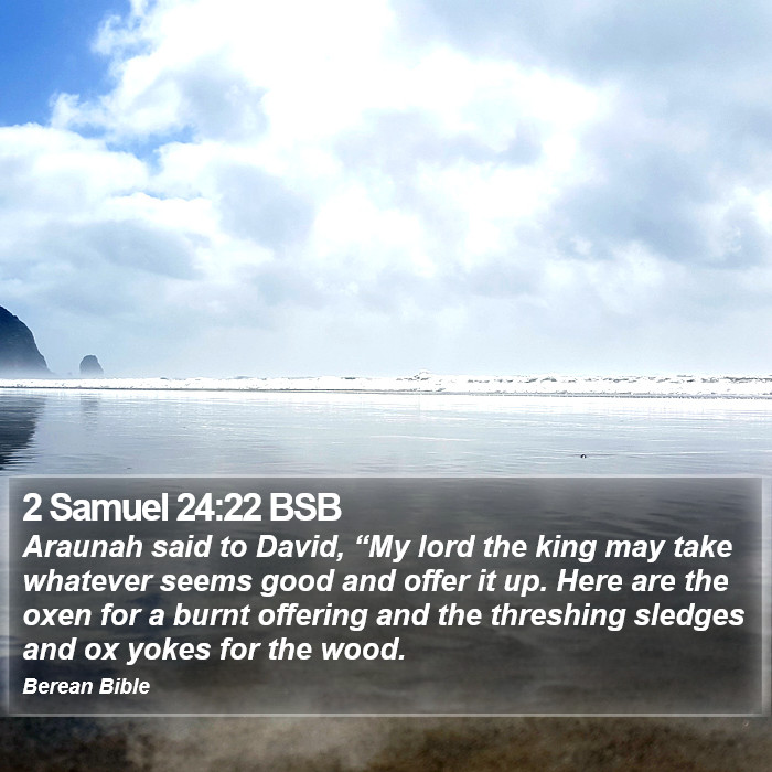 2 Samuel 24:22 BSB Bible Study