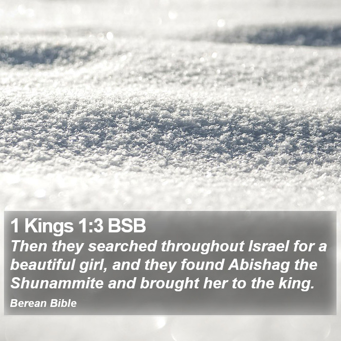 1 Kings 1:3 BSB Bible Study