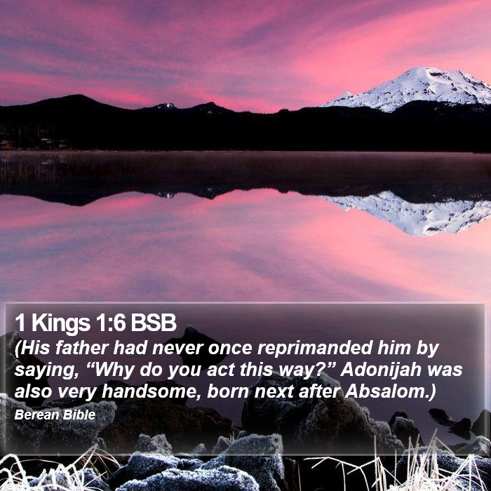 1 Kings 1:6 BSB Bible Study