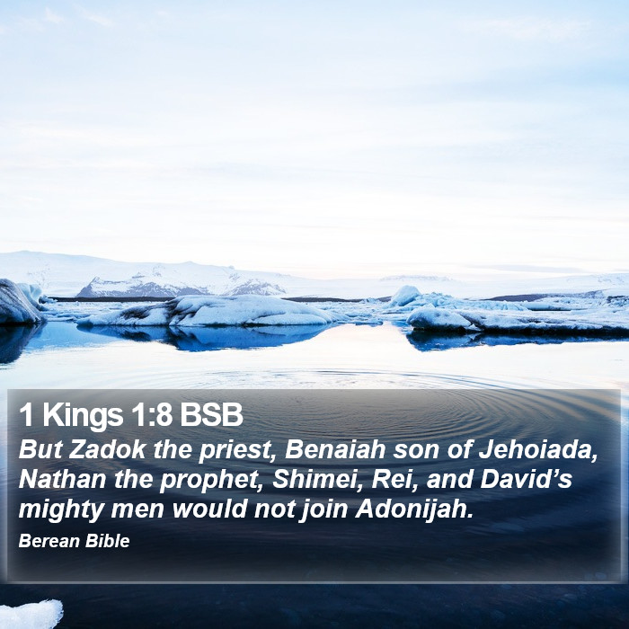 1 Kings 1:8 BSB Bible Study