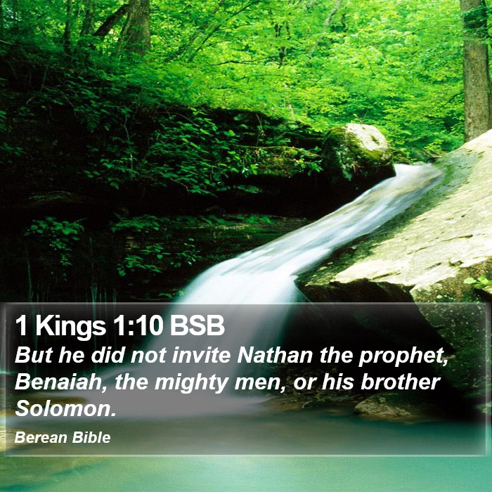 1 Kings 1:10 BSB Bible Study