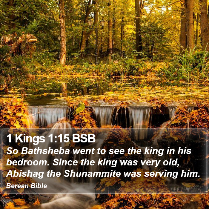 1 Kings 1:15 BSB Bible Study