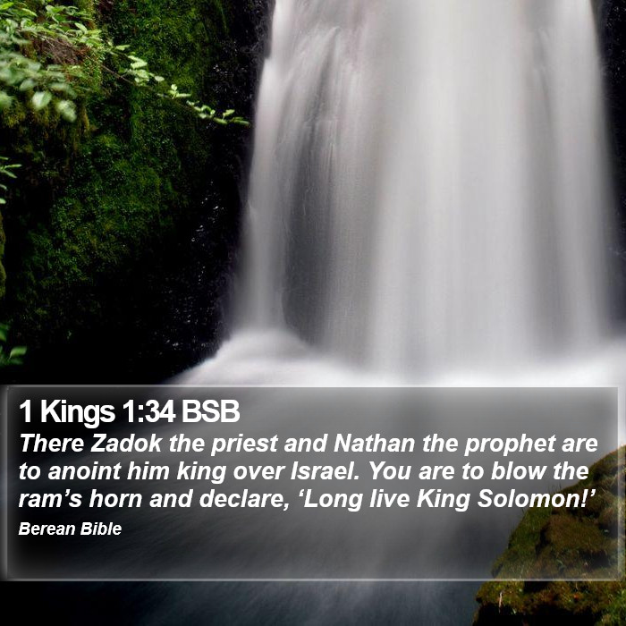 1 Kings 1:34 BSB Bible Study