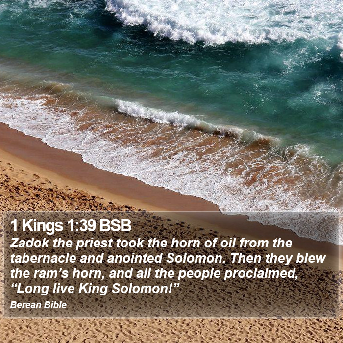 1 Kings 1:39 BSB Bible Study