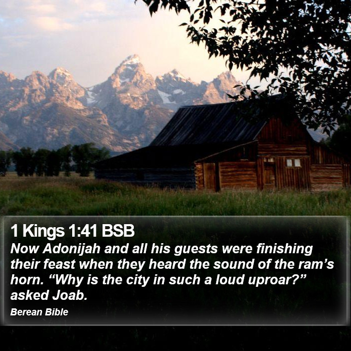 1 Kings 1:41 BSB Bible Study