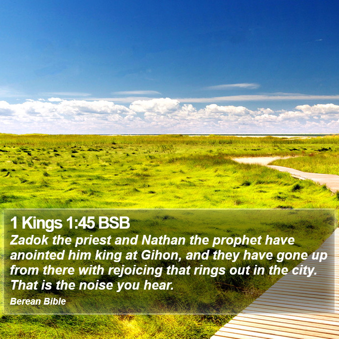 1 Kings 1:45 BSB Bible Study