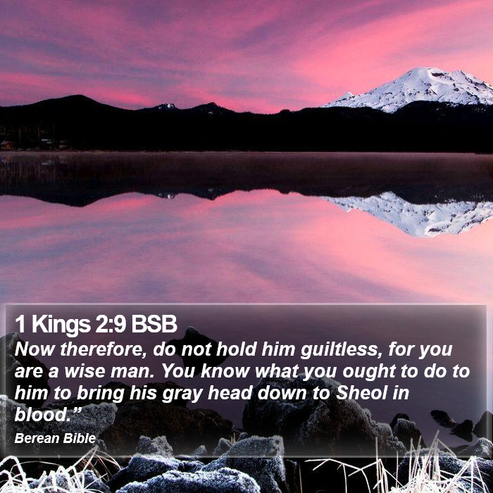 1 Kings 2:9 BSB Bible Study