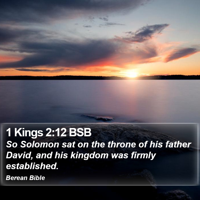 1 Kings 2:12 BSB Bible Study