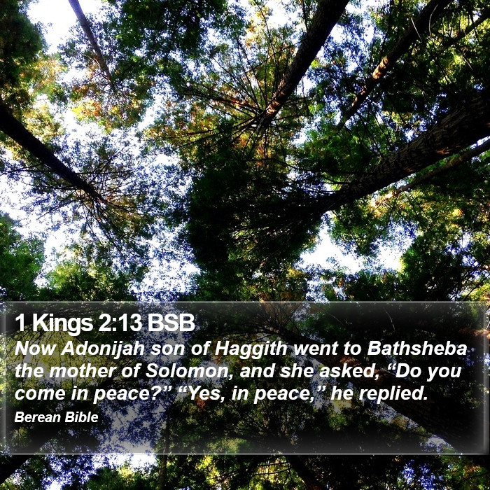 1 Kings 2:13 BSB Bible Study