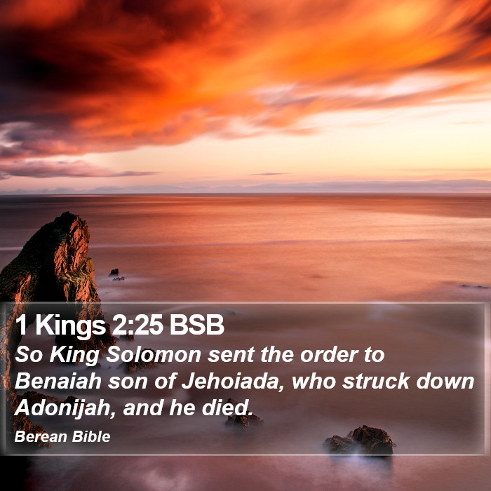 1 Kings 2:25 BSB Bible Study