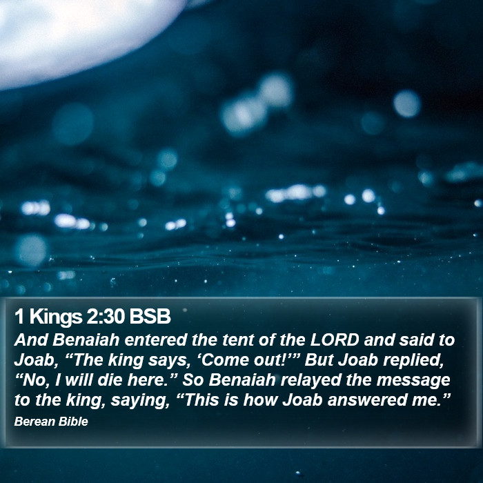 1 Kings 2:30 BSB Bible Study