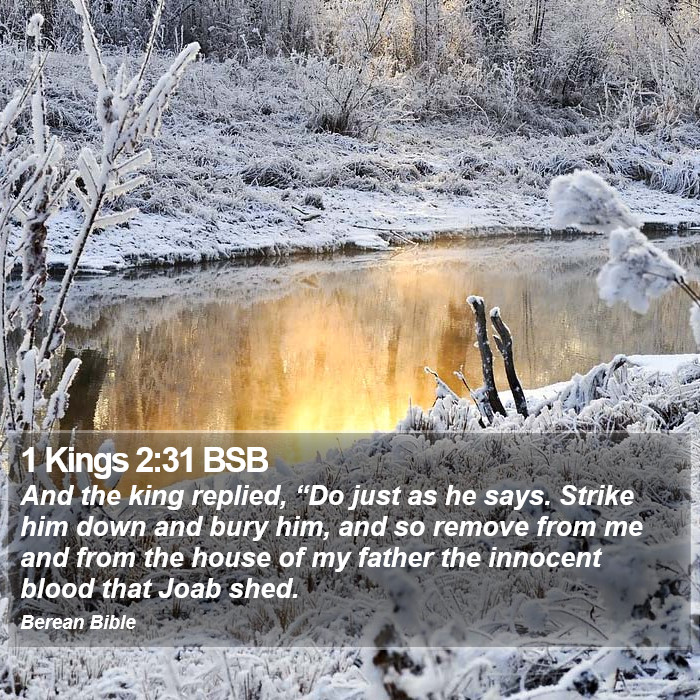 1 Kings 2:31 BSB Bible Study